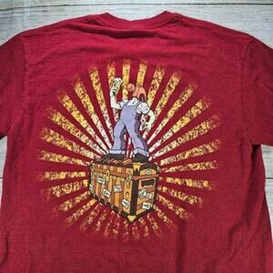 McMenamins T-Shirt Men's Heather Red M Cosmic Tripster Graphic Cotton Blend Tee